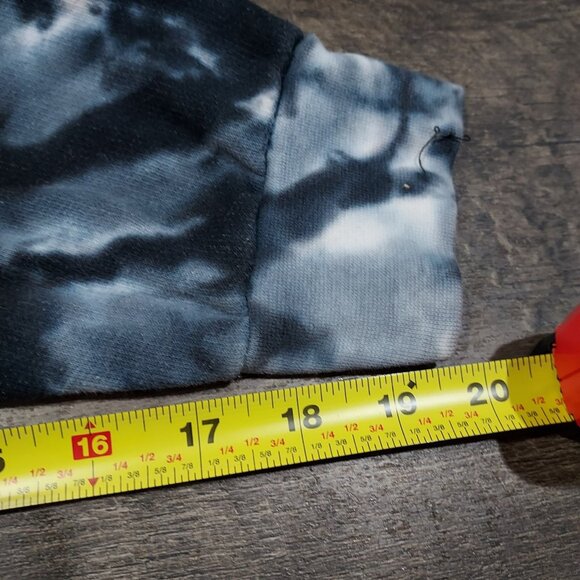 Tie Dye Jon Lauren Hoodie Sweatshirt Pullover Gray White Black Kangaroo Pocket M - Picture 8 of 16